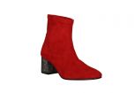 Botin Ante-licra Rojo Tacon Medio Brillantes