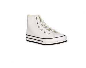 Bota All Star Piel Blanco Piso Doble